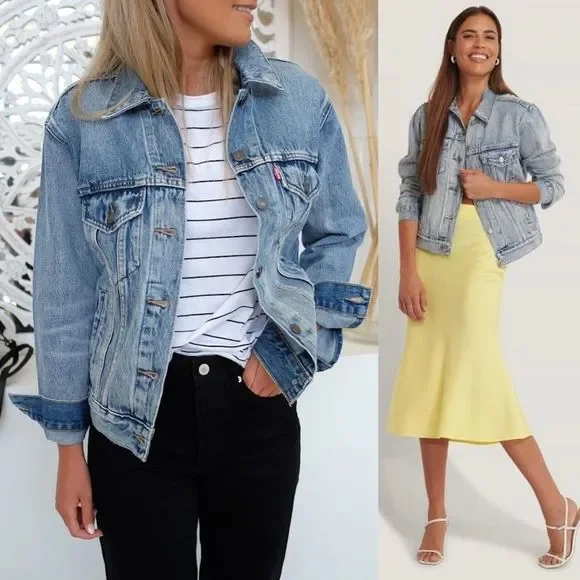 NWT Levi's Ex-Boyfriend Trucker Jean Jacket - Picture 5 of 16